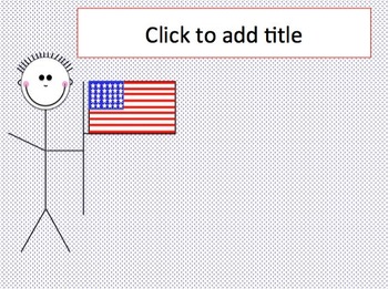 Preview of Red, White, and Blue Patriotic Theme PowerPoint Template