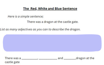 write that essay red white and blue sentence