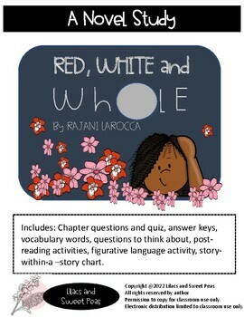 Preview of Red, White, and Whole- A Novel Study