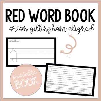 Preview of Red Word Book House Paper (Orton Gillingham Aligned)