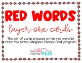 Red Word Cards - Layer One