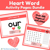 Red Word/Heart Word/High Frequency Activity Pages Bundle! 