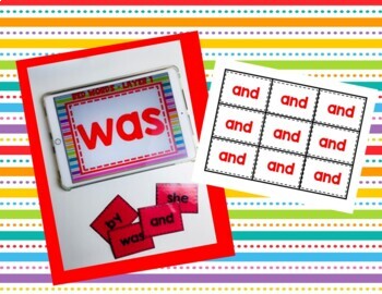 Red Word Slides and Cards for Distance Learning - Layer 1 Phonics First