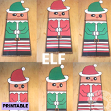 Red and Green Elves Paper Bag Puppet Craft- Christmas - Ac