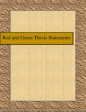 Red and Green Thesis Statements