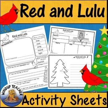 Preview of Red and Lulu Activity Sheets Printable Picture Book Activities for Christmas
