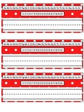 Red and White Polka Dot Desk Name Tags