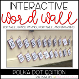 Portable Word Wall-Interactive Word Wall-EDITABLE (Polka Dots)