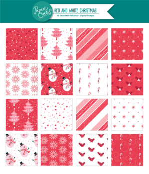 red and white christmas pattern