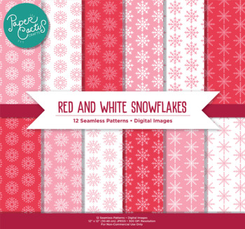 Red and White Snowflakes