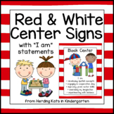 Red and White Striped Center Signs