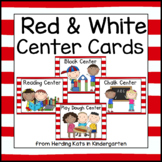 Red and White Striped Pocket Chart  Center Cards