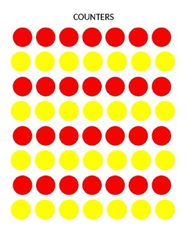 Preview of Red and Yellow counters- printable