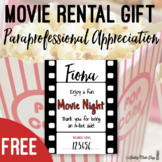 Redbox Movie Night Staff Appreciation Printable Gift Label