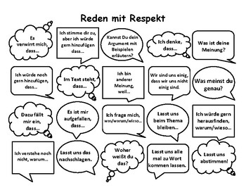 Preview of Reden mit Respekt - Speak respectfully