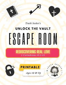 Preview of Rediscover Real Love | Fun Bible Study Escape Room Game for Teens & Adults