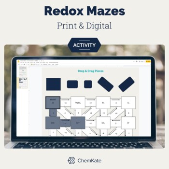 Preview of Redox Reactions Chemistry Mazes - Print & Digital | Digital Resource