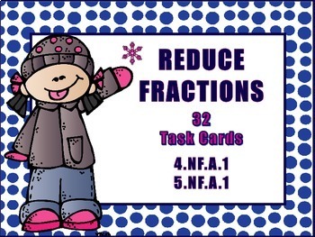 Preview of Simplifying Fractions, Reducing Fractions Task Cards