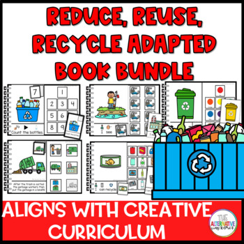 Preview of Reduce, Reuse, Recycle Adapted Book Bundle Curriculum Creative