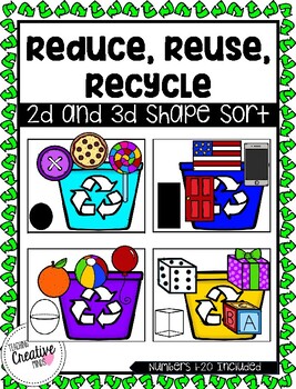 Preview of Reduce, Reuse, Recycle Shape Sort