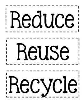 Preview of Reduce Reuse Recycle Sort