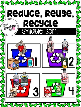 Preview of Reduce Reuse Recycle Syllable Sort