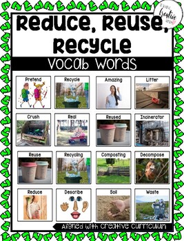 reduce reuse recycle vocab words by teaching creative minds tpt