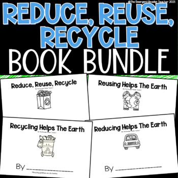 Preview of Reduce Reuse and Recycle Emergent Reader Book Bundle for Earth Day