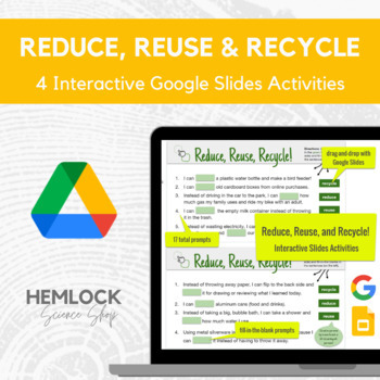 Preview of Reduce, Reuse, and Recycle - drag-and-drop activity in Slides | REMOTE LEARNING