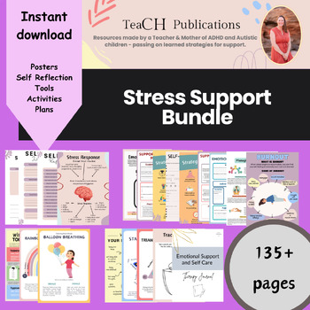 Preview of Reduce your Stress Bundle - Emotional Support for Mental Health and Wellness