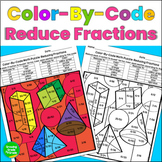 Reducing Fractions Color By Code Math Puzzle