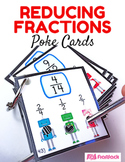 Simplifying Fractions Task Cards Poke Game (Common Core Based)