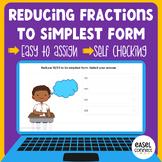 Reducing Fractions to Simplest Form Easel Assessment