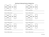 Reducing Fractions to Simplest Form (Work Paper)