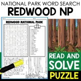 Redwood National Park Word Search Puzzle National Park Wor