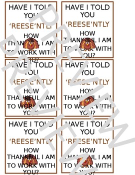 Preview of Reese's Thankful Note