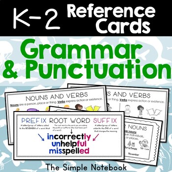 Preview of Reference Cards: K-2 Grammar & Punctuation