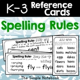 Reference Cards: K-3 Spelling Rules