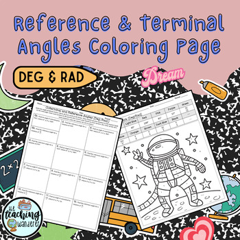 Preview of Reference & Co-terminal Angles (Deg and Rad) Coloring Page