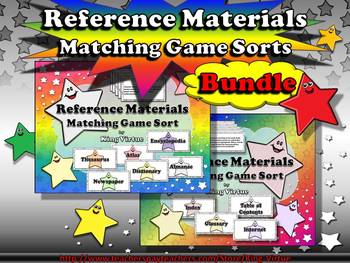 Preview of Reference Materials Game Sort: Encyclopedia Dictionary Thesaurus and More