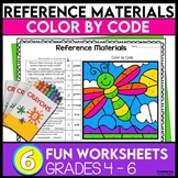 Reference Materials Worksheets Color by Code