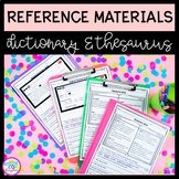 Reference Materials - Dictionary Skills & Thesaurus Skills - Printable & Digital