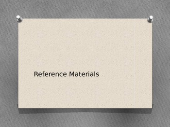 Preview of Reference Materials Powerpoint