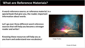 Preview of Reference Materials Review - (Meets 3rd grade VA SOL's)