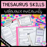 Reference Materials Thesaurus Skills Synonyms Parts of Spe