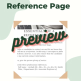 Reference Page Template