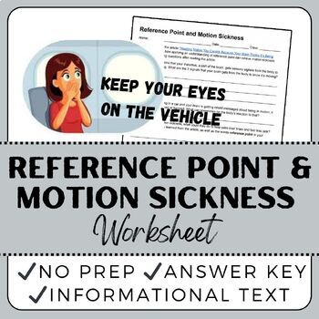 Preview of Reference Point & Relative Motion Worksheet: Motion Sickness Problem Solving