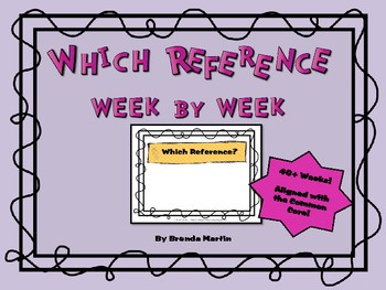 Preview of Reference Skills Week to Week