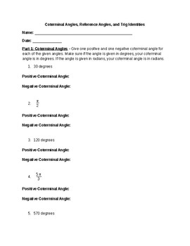 Preview of Reference and Coterminal Angles