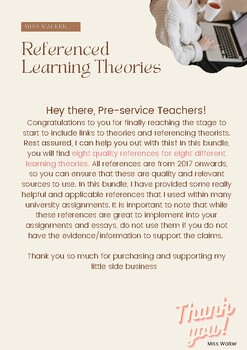 Preview of Referenced Learning Theories (8 in total) - AUS